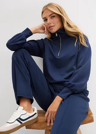 Sweat en matière néoprène douce • bleu foncé • Boutique bonprix