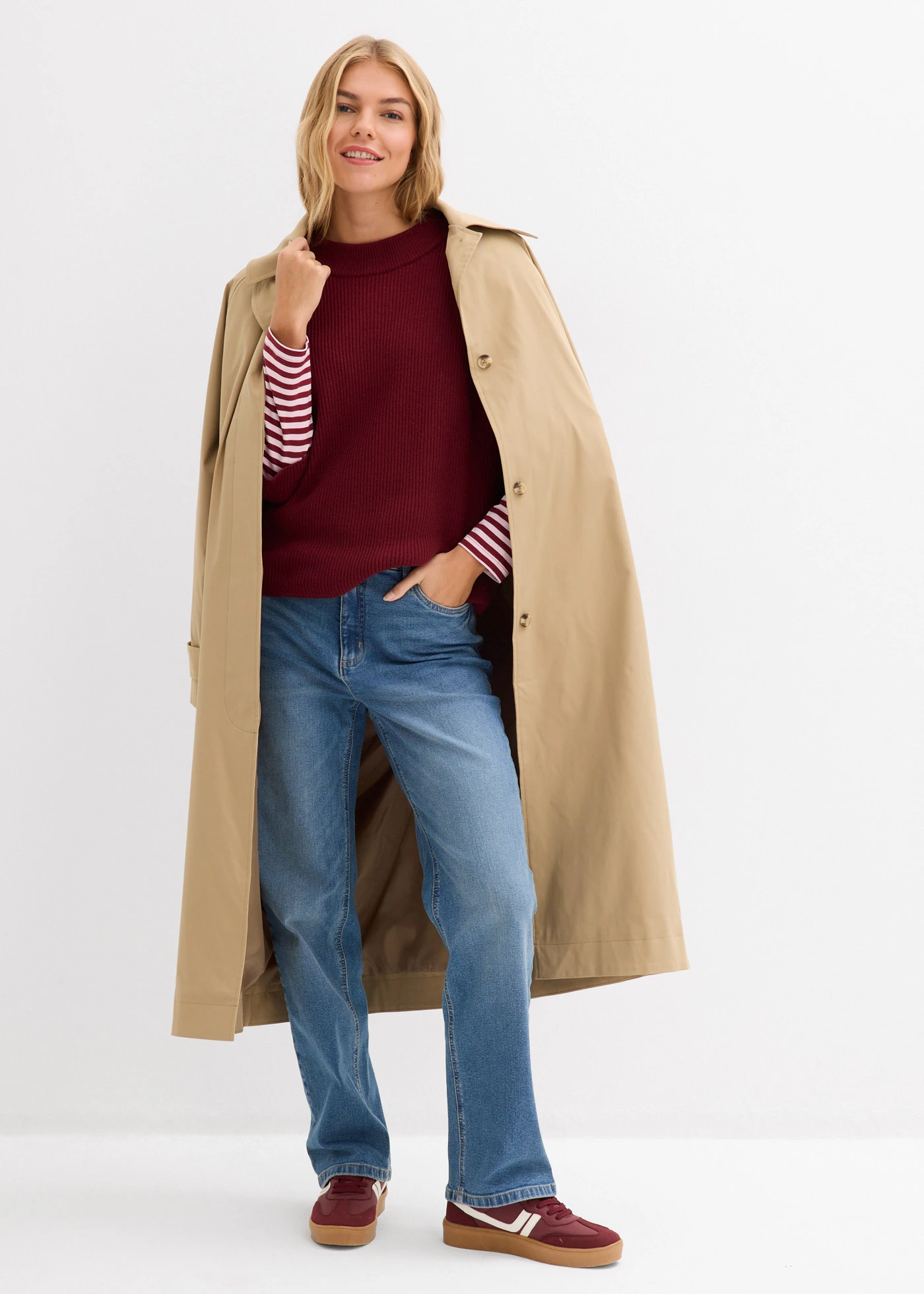 Pull boxy et doux • rouge rubis • Boutique bonprix