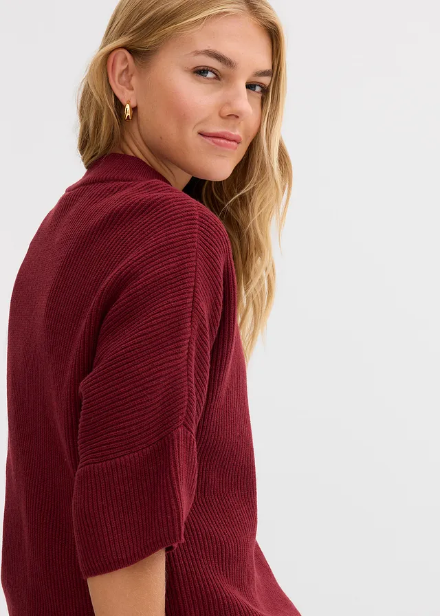 Pull boxy et doux • rouge rubis • product-page.page-title-suffix