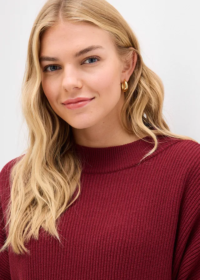 Pull boxy et doux • rouge rubis • product-page.page-title-suffix