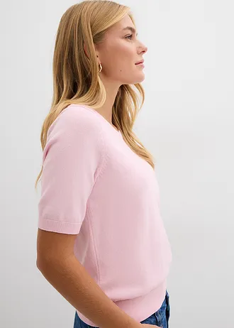 Pulover din tricotaj fin • roz cristal • magazin bonprix