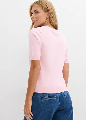 Pulover din tricotaj fin • roz cristal • magazin bonprix