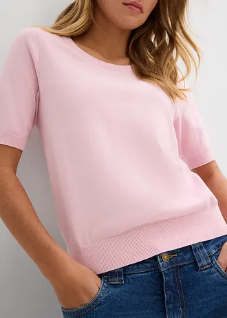 Pulover din tricotaj fin • roz cristal • magazin bonprix