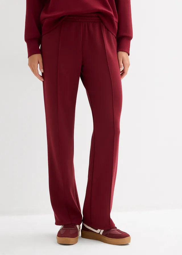 Pantalon sweat doux en néoprène, Couleur: rouge rubis