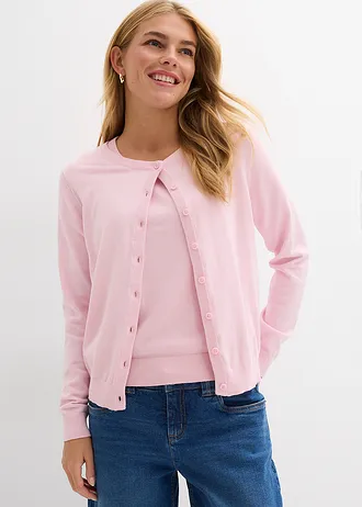 Fijngebreid vest • kristalroze • bonprix online shop