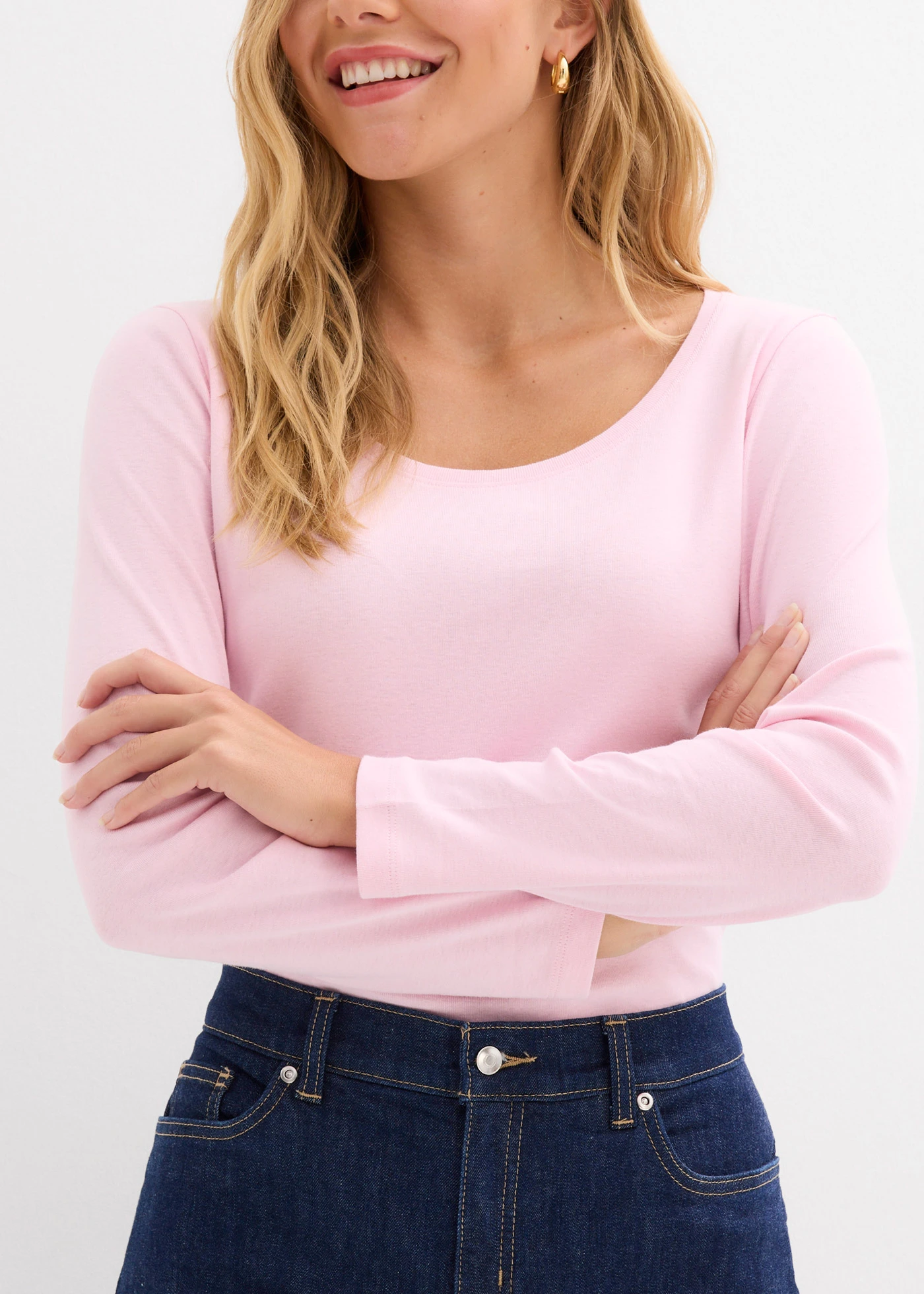 Blugi Loose Straight Mid Waist, Full Length • bleumarin denim uzat • magazin bonprix