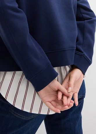 Sweat oversize 100% coton • bleu foncé • Boutique bonprix