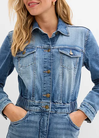 Farmer overál • középkék denim, használt hatású • bonprix áruház