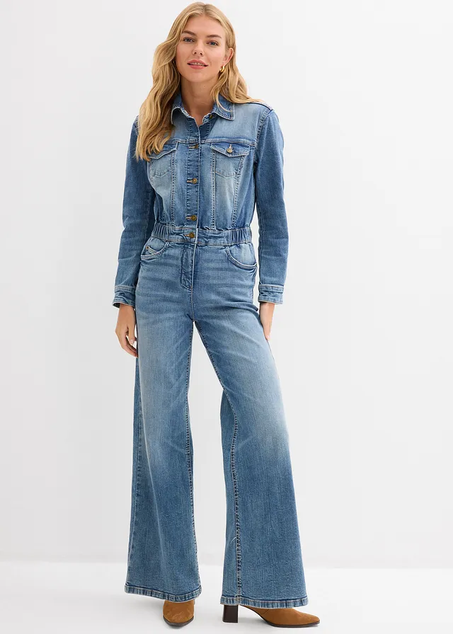 Jeans jumpsuit, Kleur: middelblauw denim used