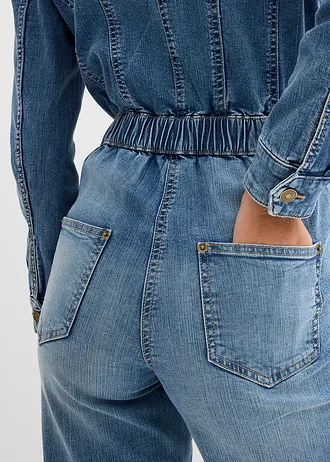 Farmer overál • középkék denim, használt hatású • bonprix áruház