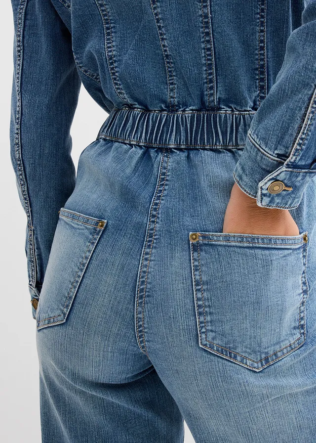 Jeans jumpsuit • middelblauw denim used • product-page.page-title-suffix