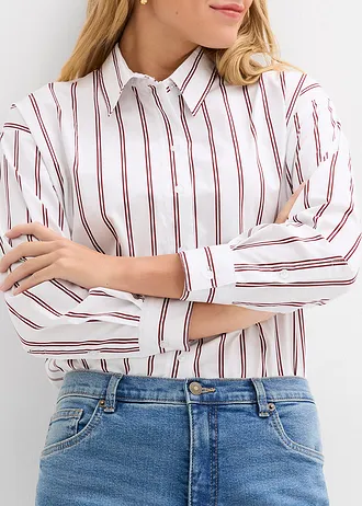 Blugi Loose Straight, High Waist • albastru mediu denim uzat • magazin bonprix