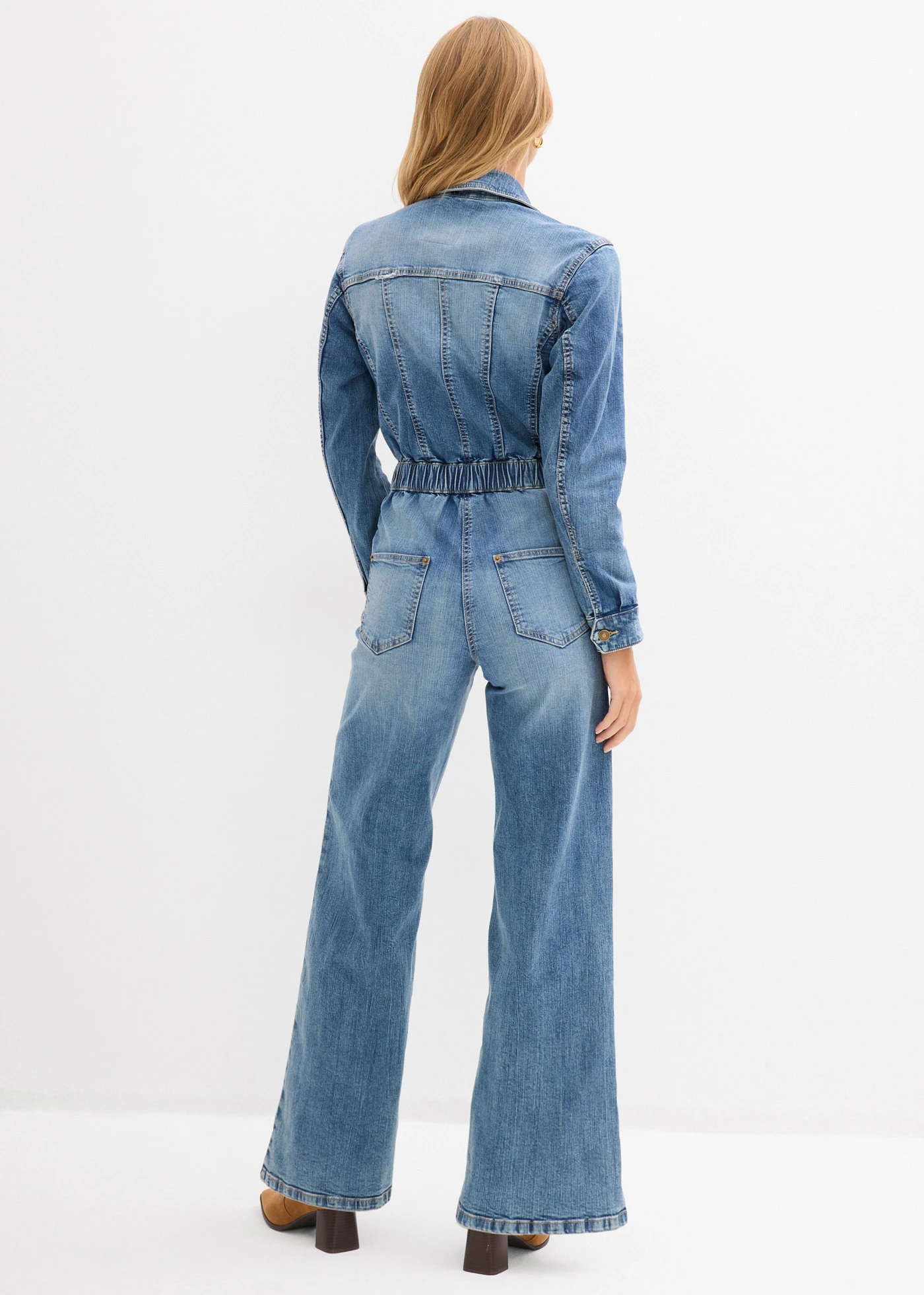 Farmer overál • középkék denim, használt hatású • bonprix áruház