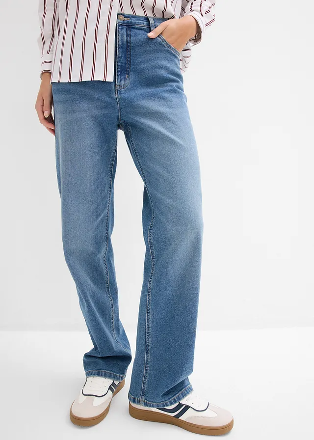 Jean large et droit, taille haute