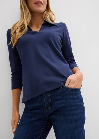 Zvonové džínsy, stredná výška pásu • tmavomodrá denim used • obchod bonprix