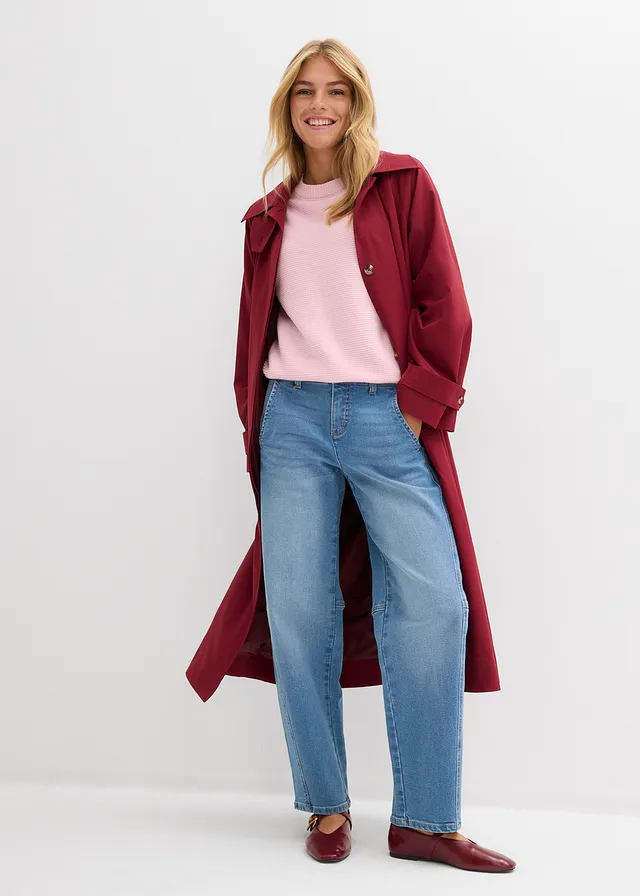 Jean barrel taille mi-haute • bleu moyen denim used • product-page.page-title-suffix