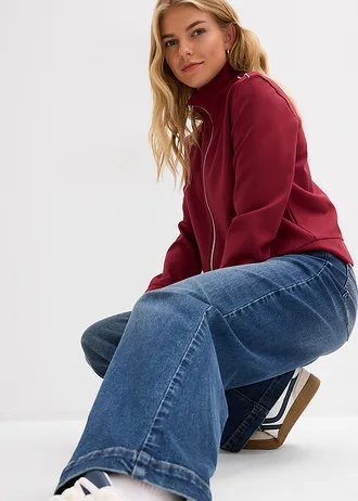 Jean large taille mi-haute, long • bleu foncé denim used • Boutique bonprix