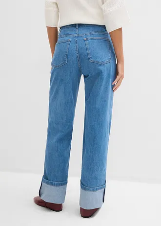 Loose straight jeans mid waist, full length • lichtblauw denim • bonprix online shop