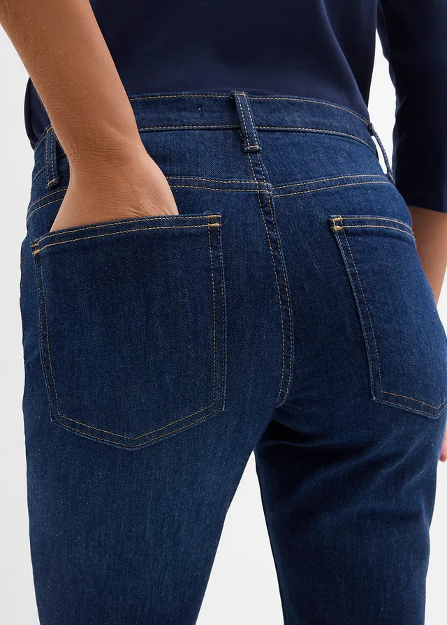 Jean flare, taille mi-haute • bleu foncé denim used • product-page.page-title-suffix