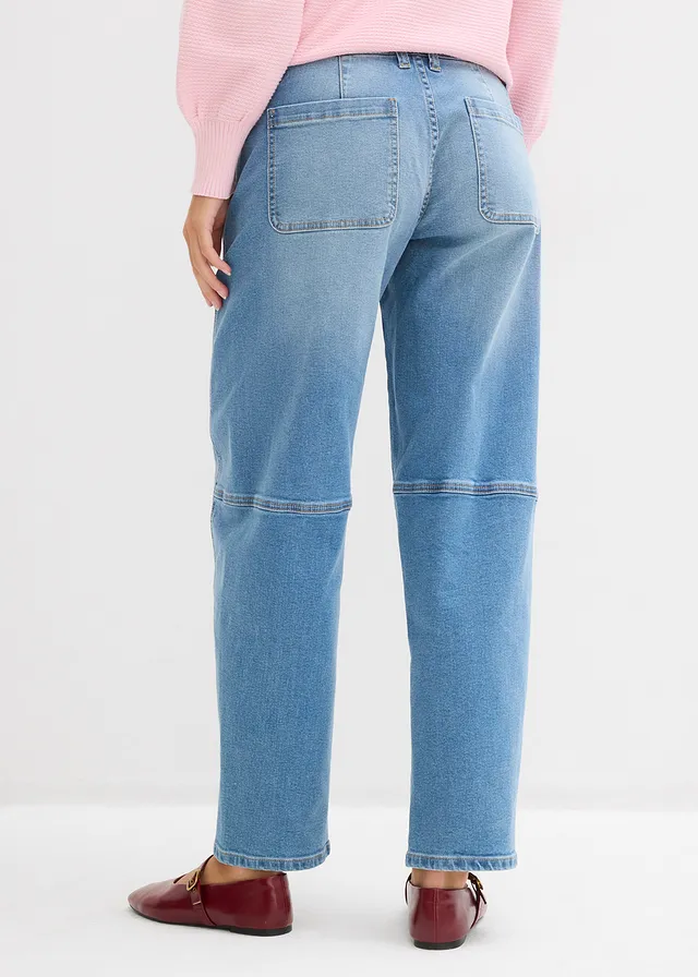 Barrel jeans mid waist • middelblauw denim used • product-page.page-title-suffix