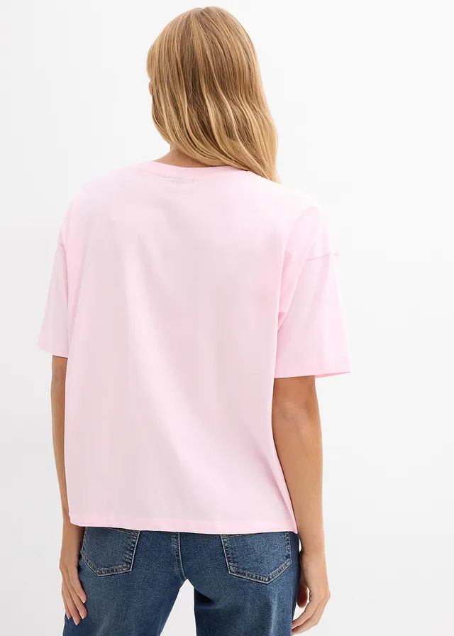 T-shirt oversize • rose cristal-blanc imprimé • product-page.page-title-suffix