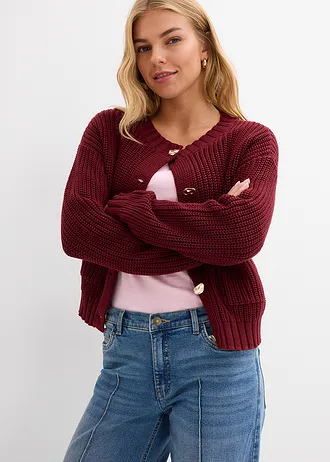 Wide Leg farmer, Mid Waist • középkék denim • bonprix áruház