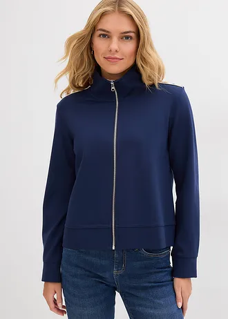 Jachetă casual din material comod Punto di Roma • bleumarin/alb • magazin bonprix