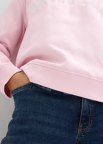 Bluză casual oversize din bumbac 100% • roz cristal • magazin bonprix