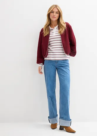 Bouclé bomber • robijnrood • bonprix online shop