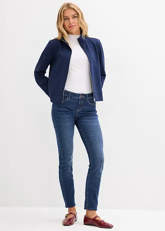 Jachetă casual din material comod Punto di Roma, culoare: bleumarin/alb