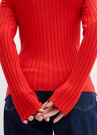 Geribd vest in een soepele viscosemix • aardbeirood • bonprix online shop