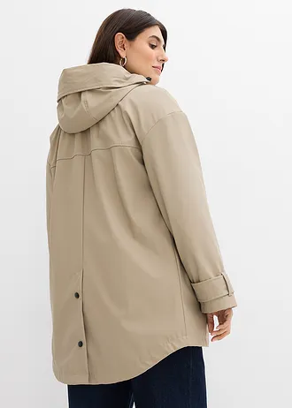 Veste de grossesse et de portage déperlante avec veste polaire amovible • beige-noir • Boutique bonprix