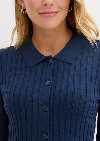 Geribd vest in een soepele viscosemix • donkerblauw • bonprix online shop