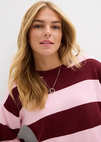 Pull oversize et doux • rose cristal-rouge rubis • Boutique bonprix