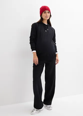 Bluză casual 2 în 1 pentru sarcină și alăptare, 100% din bumbac organic • negru • magazin bonprix
