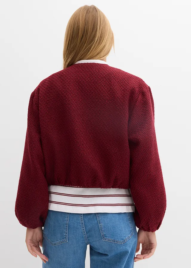 Blouson doux en maille bouclette • rouge rubis • product-page.page-title-suffix