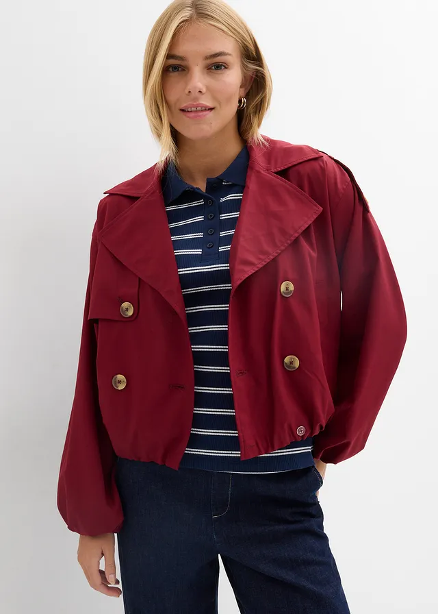 Veste trench courte • rouge rubis • product-page.page-title-suffix