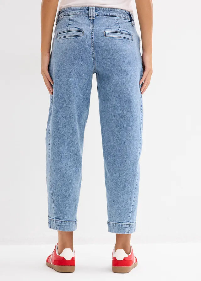 Barrel jeans mid waist, cropped • lichtblauw denim • product-page.page-title-suffix