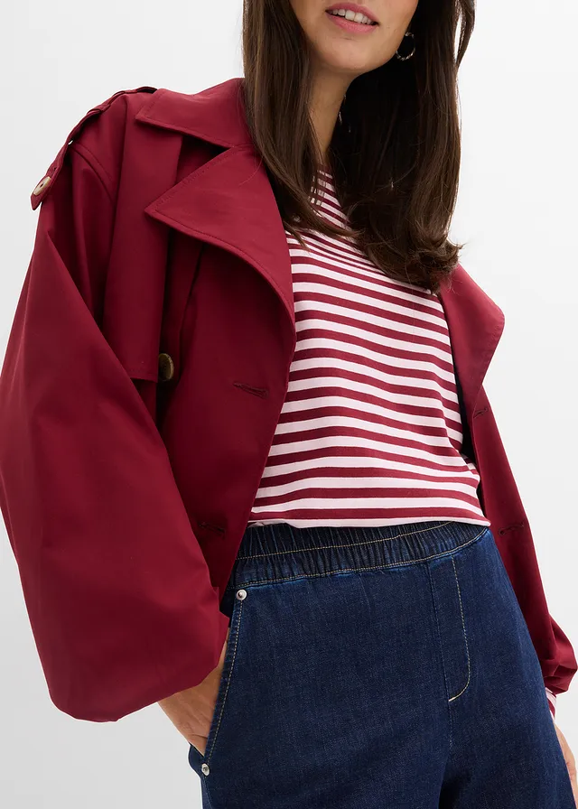 Jean barrel taille mi-haute élastiquée • bleu foncé denim used • product-page.page-title-suffix