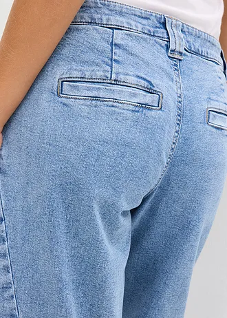 Blugi Barrel, Mid Waist, cropped • bleu denim • magazin bonprix