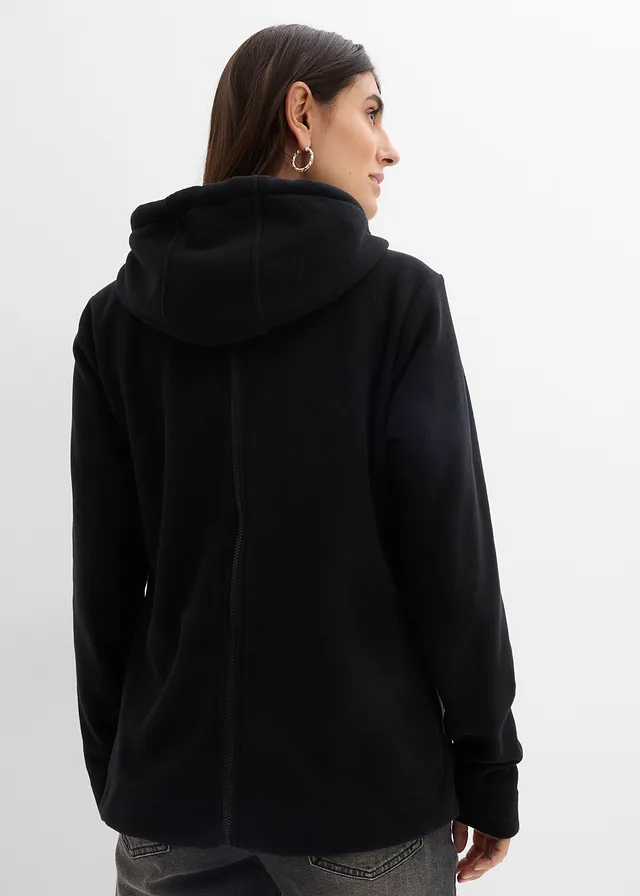 Veste polaire de grossesse et de portage devant et derrière, Couleur: noir