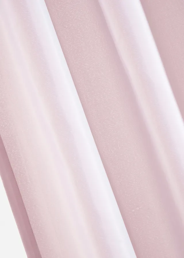 Lot de 2 voilages en polyester recyclé, Couleur: rose clair
