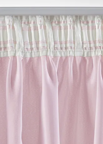 Lot de 2 voilages en polyester recyclé • rose clair • Boutique bonprix