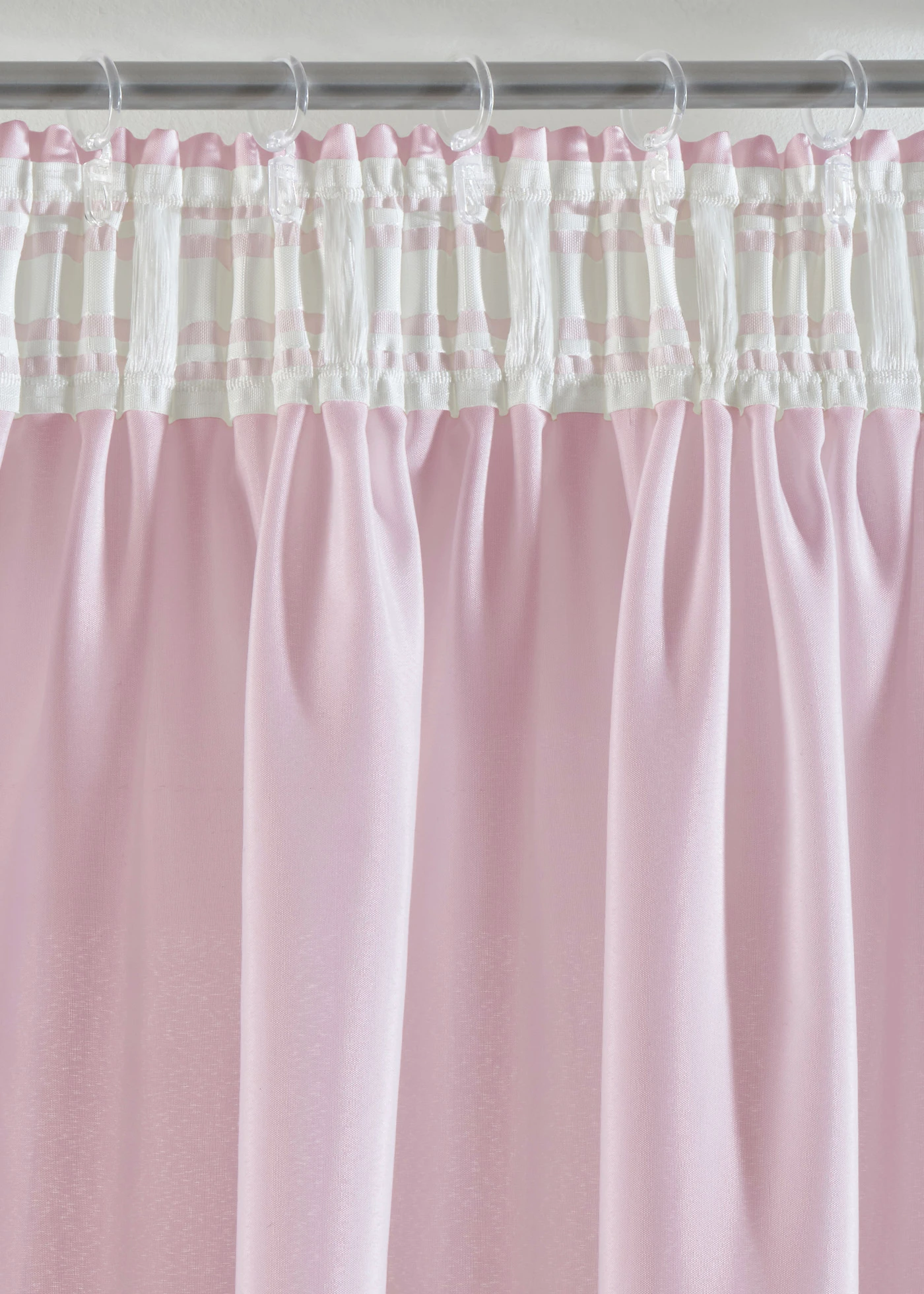 Semi transparant gordijn van duurzaam materiaal (2 stuks) • lichtroze • bonprix online shop