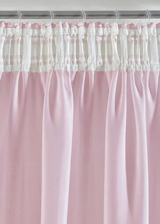 Lot de 2 voilages en polyester recyclé • rose clair • Boutique bonprix