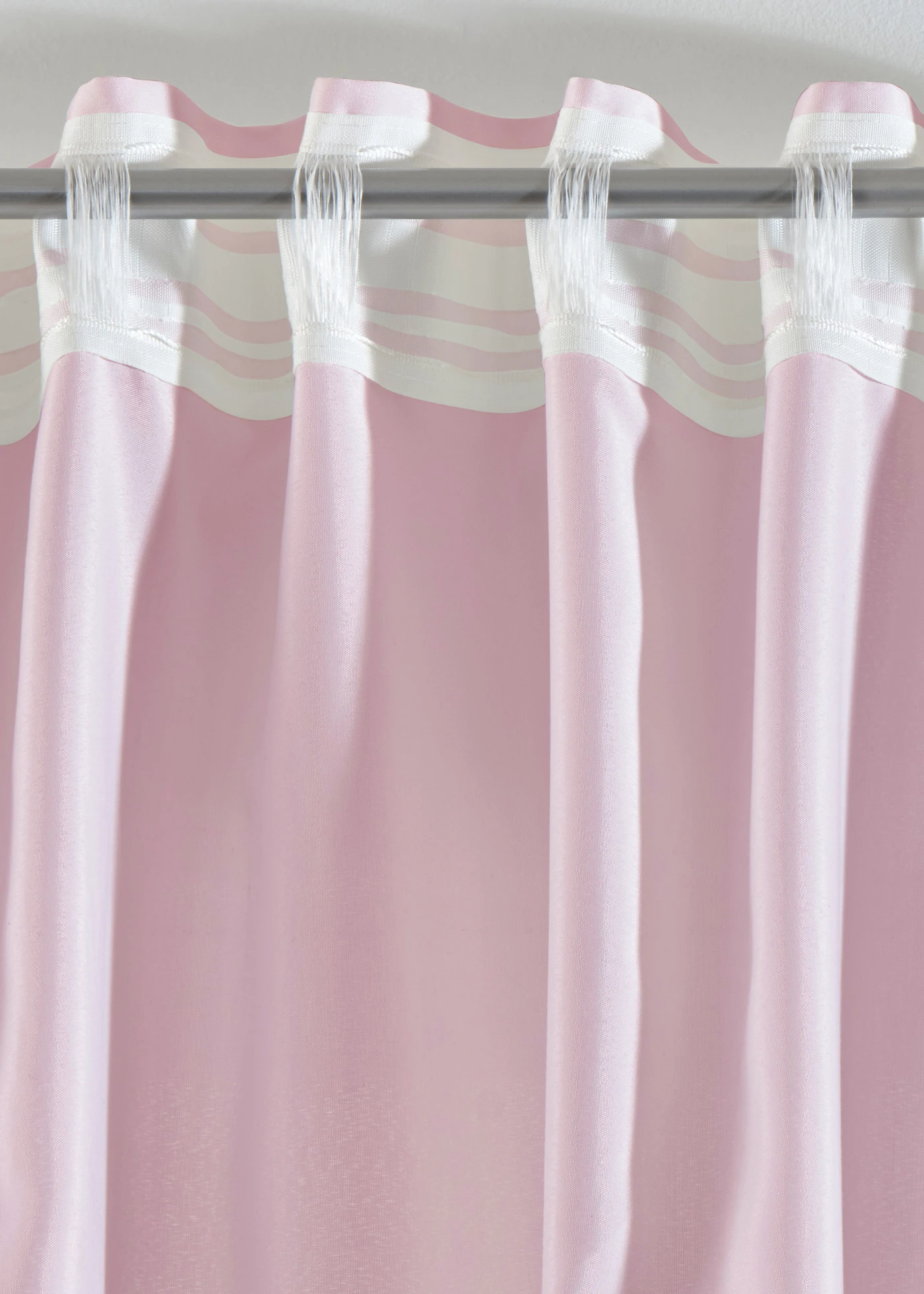 Semi transparant gordijn van duurzaam materiaal (2 stuks) • lichtroze • bonprix online shop