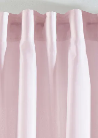 Lot de 2 voilages en polyester recyclé • rose clair • Boutique bonprix