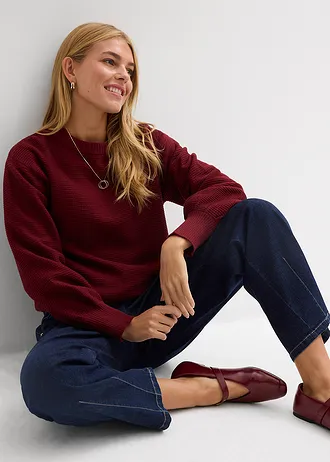 Pull • rouge rubis • Boutique bonprix