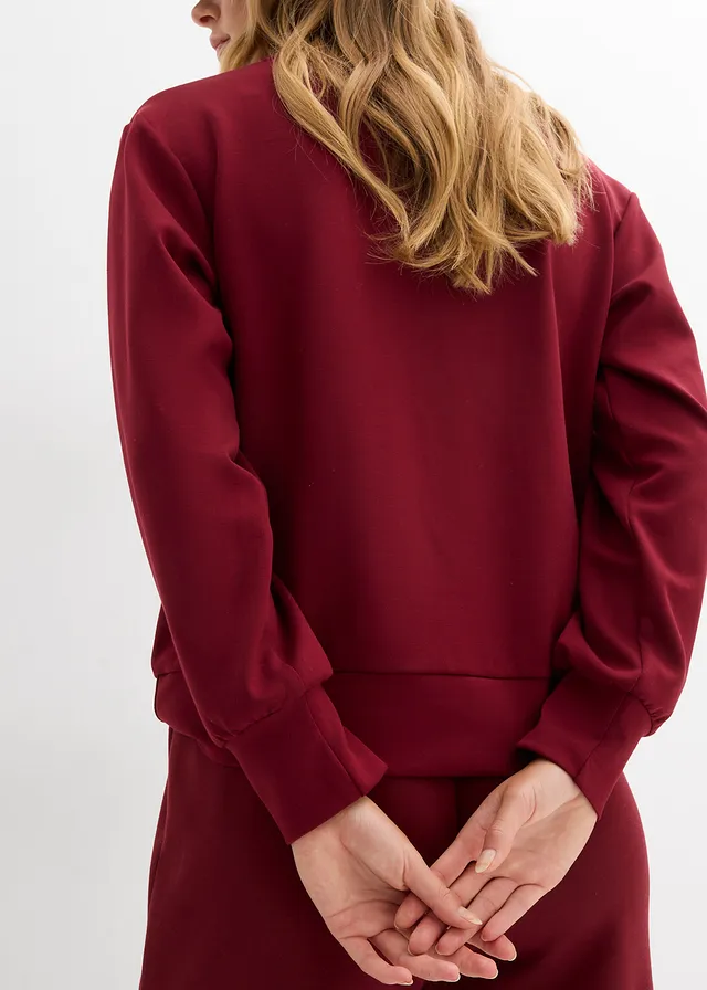 Sweater in een zachte viscosemix • robijnrood • product-page.page-title-suffix