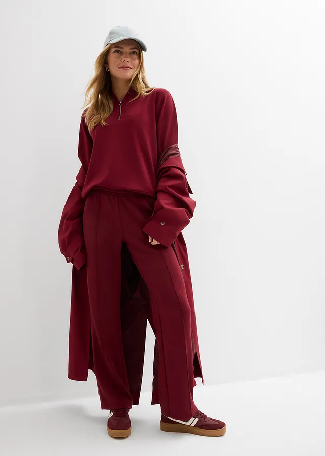 Sweater in een zachte viscosemix • robijnrood • product-page.page-title-suffix